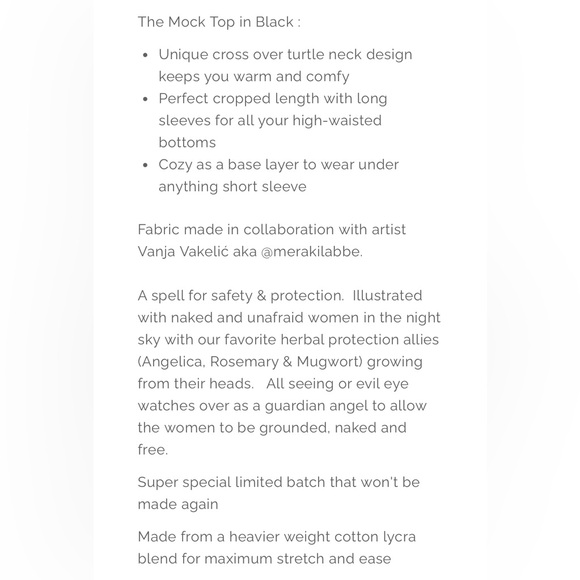 Field Day witchy black mock neck -SMALL - Picture 2 of 4